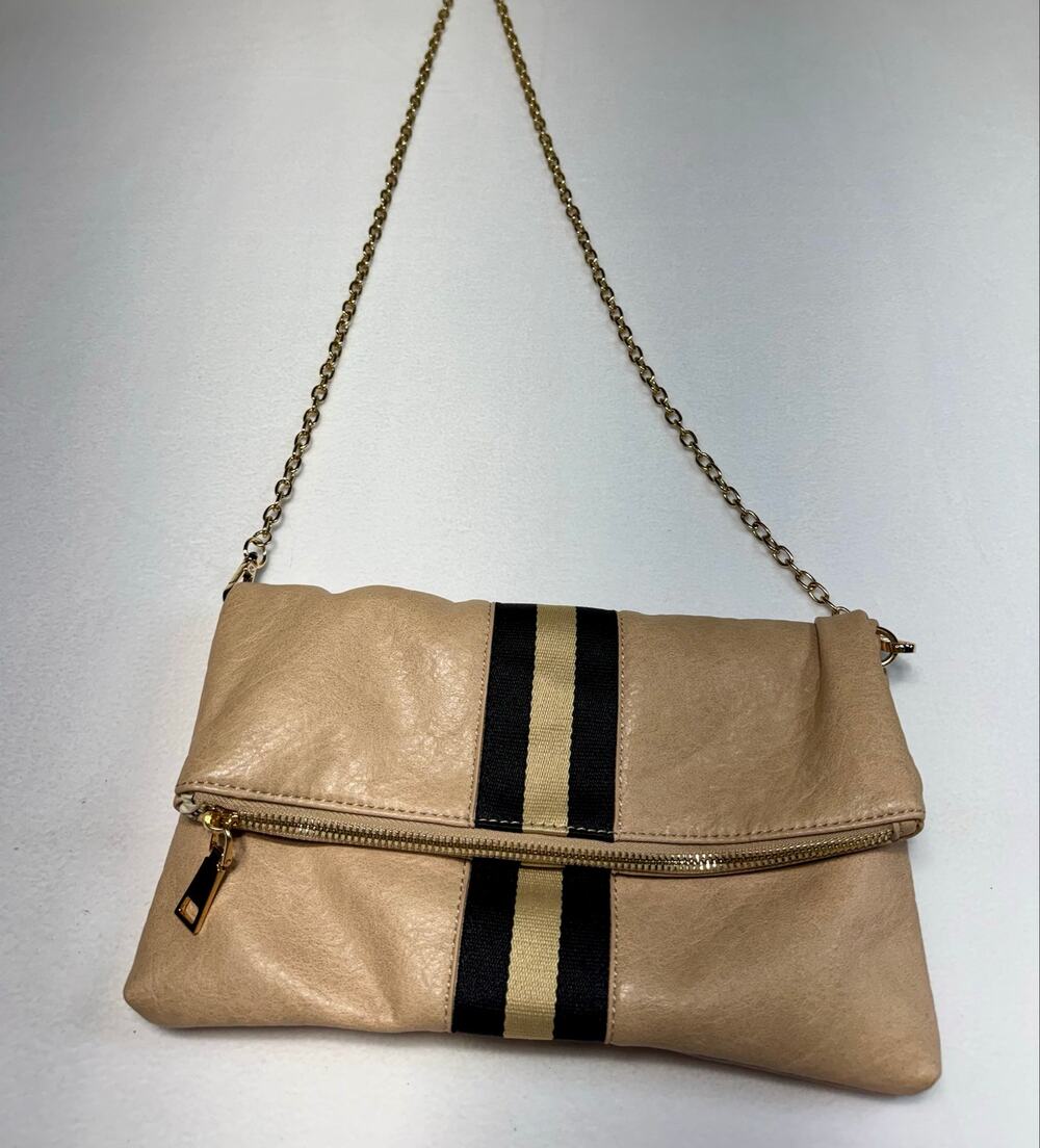 Moda Luxe Jules Clutch tan vegan-leather classy clean chic handbag clutch 0039A3